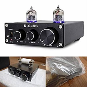 【中古】 KGUSSー T3 ミニ 6J1 プリアンプ 管アンプ HIFI オーディオ高音低音 調整 DC12V 未使用 カラー 黒 管KGUSS T3