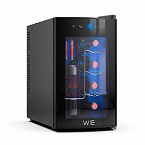【中古】 WIE ワインセラー 8本収納 最新ペルチェ式 省エネ 小型 コンパクトモデル ワインクーラー PSE安全認証 紫外線UVカットグラス 温