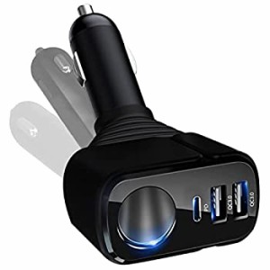 【中古】 【PD3.0+デュアルQC3.0】Kaweno カーチャージャー シガーソケット USB 車載充電器 急速充電器【角度調整可能】12V 24V ソケット