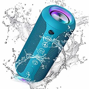 【中古】 Ortizan Bluetooth スピーカー 防水IPX7 ワイヤレススピーカー お風呂適用 LEDライト付き 30時間連続再生 24W出力 小型 重低音