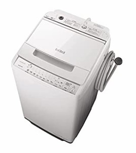 【中古】日立 全自動洗濯機 洗濯容量7kg ホワイト ビートウォッシュ BW-V70G W 本体幅53cm つけおきプラス 大流量ナイアガラ ビート洗浄