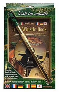 【未使用】【中古】Waltons ティンホイッスル ブラス D管 6か国語説明書(日本語対応)/説明書デモCD付 1514