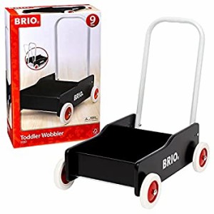 【未使用】【中古】 BRIO ( ブリオ ) 手押し車 ブラック 対象年齢 9か月~ ( カタカタ ワゴントイ 木製 おもちゃ 知育玩具 歩行練習 ) 313