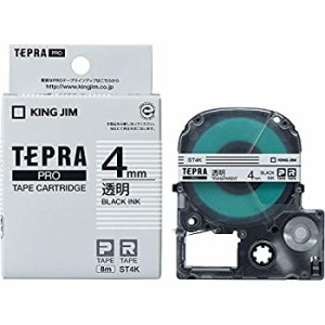 【未使用】【中古】 キングジム テープカートリッジ テプラPRO 4mm ST4K 透明