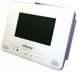 【未使用】【中古】 REAL LIFE JAPAN 【AiVN】 CPRM対応 7インチ ワンセグ防水 ポータブルDVDプレーヤー ホワイト WR-700WH