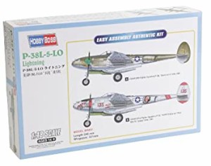 【未使用】【中古】 ホビーボス 1/48 エアクラフトシリーズ P-38L-5-LO ライトニング プラモデル