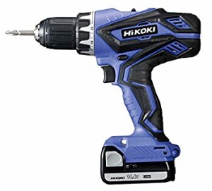 【未使用】【中古】 HiKOKI ハイコーキ 日立工機 14.4V コードレス ドライバードリル 充電式 1.3Ahリチウムイオン電池 充電器 予備電池 