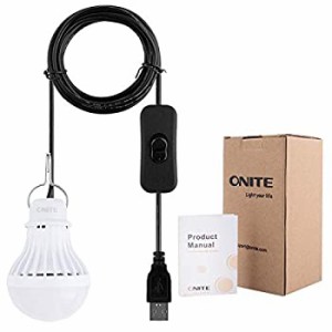 【未使用】【中古】 Onite USB LED電球 LED照明 USB LEDライト 電球形 スイッチ付き キャンプライト アウトドア ランタン デスクライト 