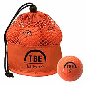 【未使用】【中古】 TOBIEMON (トビエモン) ゴルフボール 公認球 2ピース 1ダース (12個入り) オレンジ メッシュバック入り TBM-2MBO