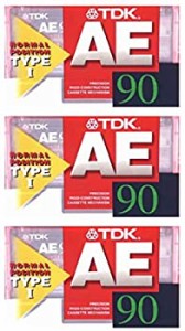 【未使用】【中古】 TDK カセットテープ AE 90分 3本セット AE-90x3F