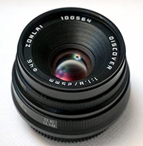 【未使用】【中古】 ZONLAI 25mm F1.8 Discover マニュアルフォーカスレンズ ブラック SONY NEX ILCE A5000 A6000カメラ用