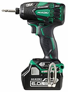 【未使用】【中古】 HiKOKI ハイコーキ 日立工機 18V コードレス静音インパクトドライバー 充電式 6.0Ahリチウムイオン電池 急速充電器 