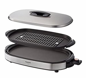 【未使用】【中古】パナソニック ホットプレート 2枚タイプ 平面+焼肉 シルバー NF-W200-S