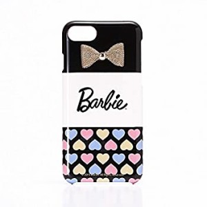 【未使用】【中古】 iPhone7 (Barbie Design) リボンプリントハードケース ハート柄 LP-BI7HSRC