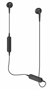 【未使用】【中古】 audio technica オーディオテクニカ ワイヤレスイヤホン セミオープン型 Bluetooth リモコン マイク付 ブラック ATH-