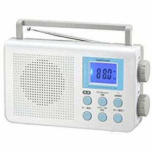 【未使用】【中古】 オーム電機 AudioComm ポータブルDSPラジオ AM FM ホワイト RAD-T650Z 03-0374 OHM