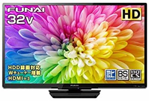 【未使用】【中古】フナイ 32V型 液晶テレビ ハイビジョン ダブルチューナー 外付けHDD対応(裏番組録画可能) FL-32H1010 地上・BS・110度