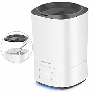 【未使用】【中古】 加湿器 超音波式 5.5L大容量 アプリ操作 上から注水 連続加湿 3段階ミスト量調整 抗菌タンク 水質浄化 空気清浄 乾燥