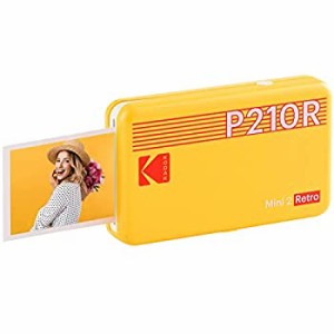 【未使用】【中古】 コダック (Kodak) Mini 2レトロ スマホプリンター/インスタントプリンター/チェキプリンター イエロー/写真 5.3x8.6c