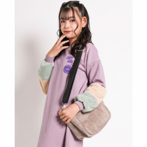 【50％OFF 2022秋冬 ジュニア 子供 女の子】 ZIDDY（ジディー） 袖 配色 ファー トレーナー ワンピース