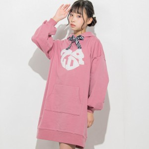 【50％OFF 2023秋冬 ジュニア 子供 女の子】 ZIDDY（ジディー） フード付きハートロゴワンピース