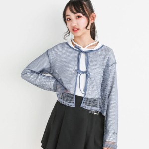 【30％OFF 送料無料 2024春物 キッズ 子供 女の子】 ZIDDY（ジディー）メッシュリボンカーディガン＆ロングTシャツセット