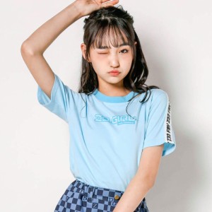 【40％OFF 2023春夏 ジュニア 子供 女の子】 ZIDDY（ジディー） ネックカット推しカラーTシャツ