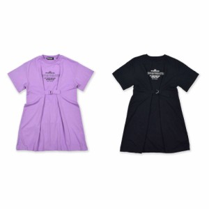 【50％OFF 2021夏物 ジュニア 子供 女の子】 ZIDDY（ジディー） ウエストマーク ロゴ Tシャツ ワンピース