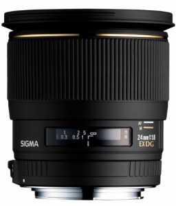 SIGMA 単焦点広角レンズ 24mm F1.8 EX DG ASPHERICAL MACRO キヤノン用 フ (中古品)