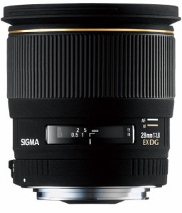 SIGMA 単焦点広角レンズ 28mm F1.8 EX DG ASPHERICAL MACRO ニコン用 フル (中古品)