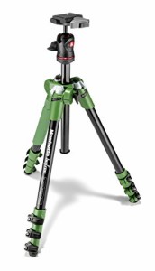 Manfrotto コンパクト三脚 Befree アルミ 4段 ボール雲台キット グリーン M(中古品)