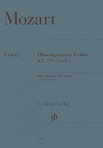 モーツァルト : オーボエ四重奏曲 ヘ長調 KV370 (オーボエ四重奏) ヘンレ出(中古品)