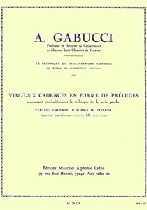 ガブッチ : 26の前奏曲形式によるカデンツ (クラリネット教則本) ルデュッ (中古品)