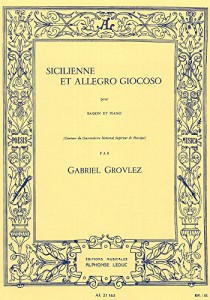 グローヴレ : シシリエンヌとアレグロ ジョコーソ (ファゴット、ピアノ) ル(中古品)