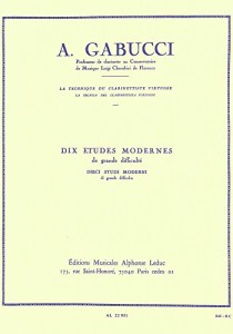 ガブッチ : 10の非常に難しい現代的練習曲 (クラリネット教則本) ルデュッ (中古品)