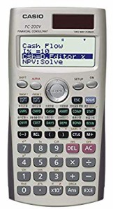 カシオ 金融電卓 プロフェッショナル仕様 ハードケース付 10桁 FC-200V(中古品)