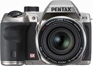 PENTAX X-5 クラシックシルバー 1600万画素 超広角-超望遠ズームレンズ 単3(中古品)