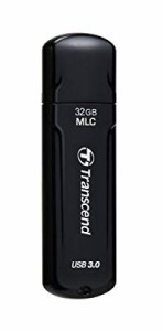 Transcend USBメモリ 32GB USB 3.0 キャップ式 ブラック TS32GJF750K(中古品)