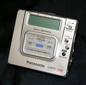Panasonic パナソニック　SJ-MR220-S シルバー ポータブルMDレコーダー MDL(中古品)