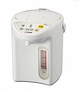 タイガー マイコン電気ポット 保温機能 節電タイマー 2.2L アーバンホワイ (中古品)