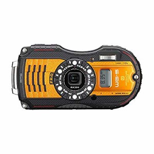 RICOH 防水デジタルカメラ WG-5GPS オレンジ 防水14m耐ショック2.2m耐寒-10(中古品)