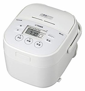 タイガー 炊飯器 マイコン 3合 ホワイト レシピ付 tacook 炊きたて JBU-A55(中古品)