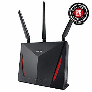 ASUS ゲーミングWi-Fi無線ルーターRT-AC86U 11ac デュアルバンド AC2900 21(中古品)