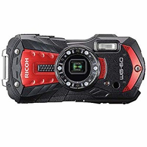 RICOH WG-60 レッド 本格防水デジタルカメラ 14メートル防水 耐衝撃 防塵  (中古品)