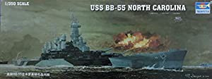 トランペッター 1/350 米海軍 戦艦 BB-55 ノースカロライナ プラモデル(中古品)