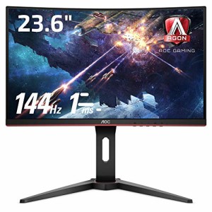 AOC ゲーミング モニター C24G1/11 (23.6インチ/144Hz/1ms/VA 曲面パネル/H(中古品)