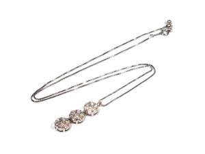 ノンブランドジュエリー ダイヤ ネックレス ペンダント トリロジー １．５０ｃｔ K18WG ホワイ