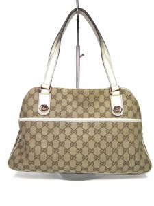 グッチ トートバッグ ＧＧキャンバス ショルダーバッグ ＧＧ ベージュ レディース １６３２８８ ＧＵＣＣＩ GG柄　【中古】