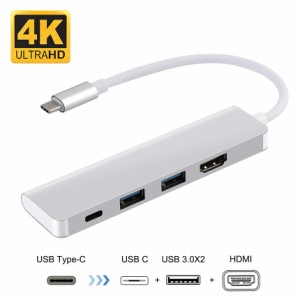USB type-C hub ハブ 4K USB 2.0 3.0 HDMI 出力 スマホ ノートパソコン アダプター 充電ポート　Nintendo Switch Galaxy S8/ S8+/ Note 8