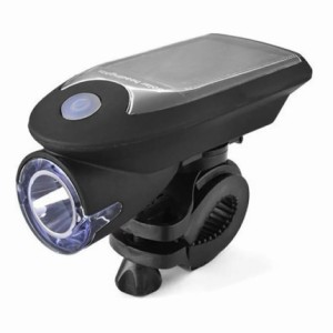 自転車 高輝度 ソーラー 充電式 LED ライト 4モード搭載 防水仕様 取付簡単 USB USB充電式 ソーラー充電  防犯 安全 夜間  tecc-jidenlig